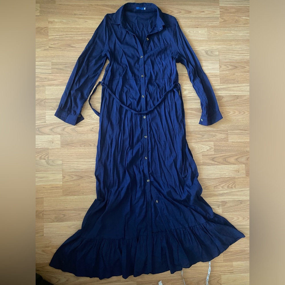 Elegant Navy Blue Maxi Dress